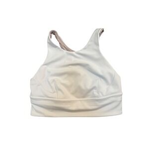 Lululemon White Racerback Athletic Sports Bra Size 8 Preloved